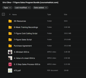 Eric Cline – 7 Figure Sales Program Bundle