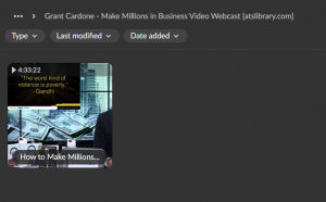 Grant Cardone – Make Millions in Business Video Webcast