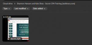 Shannon Hansen and Kyle Shea – Secret CPA Training