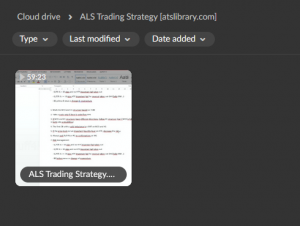 ALS Trading Strategy