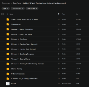 Sean Ferres – CMB 2.0 (10 Week ‘Fire Your Boss’ Challenge)