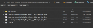Tommy Walker – Advanced Content Marketing For Series A & B Startups Replay Bundle