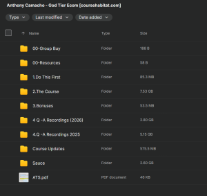 Anthony Camacho – God Tier Ecom