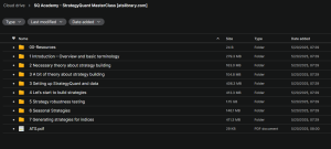 SQ Academy – StrategyQuant MasterClass