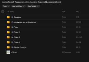 Andrew Foxwell – Assessment Action Ascension Version 2.0