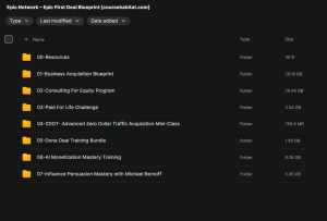 Epic Network – Epic First Deal Blueprint