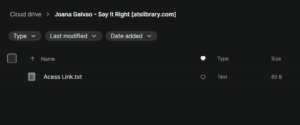 Joana Galvao – Say It Right