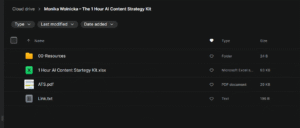 Monika Wolnicka – The 1 Hour AI Content Strategy Kit