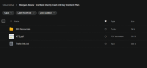 Morgan Alexis – Content Clarity Cash 30 Day Content Plan