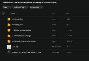 Alex Hormozi – $18k Upsell (ACQ Scale Advisory)