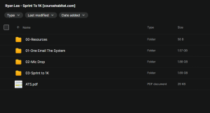 Ryan Lee – Sprint To 1K