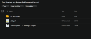 Tony Shepherd – A.I. Strategy Club