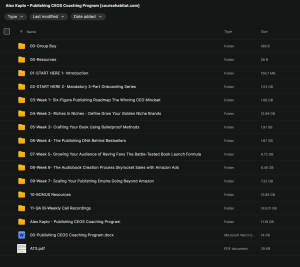Alex Kaplo – Publishing CEOS Coaching Program