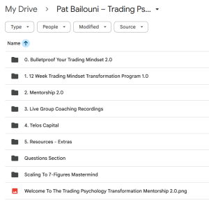 Pat Bailouni – Trading Psychology Transformation Mentorship 2.0