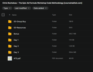 Chris Rocheleau – The Epic Ad Formula Workshop CODE Methodology