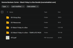 Gemma Bonham-Carter – Black Friday in a Box Bundle