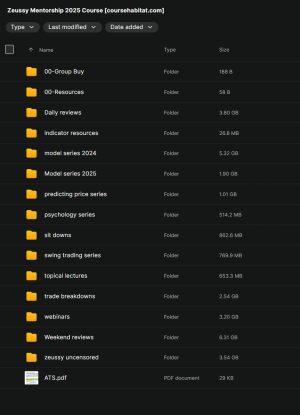 Zeussy Mentorship 2025 Course