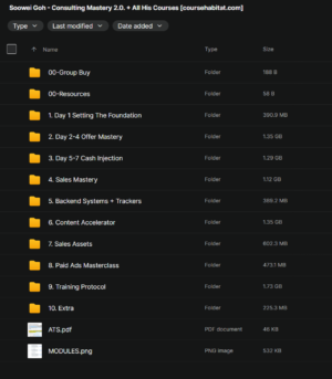 Soowei Goh – Consulting Mastery 2.0 + All His Courses