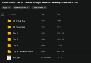Mario Castelli & Luke Iha – Creative Strategist Ascension Workshop