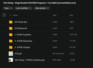 Vinh Giang – Stage Bundle (3xSTAGE Programs + Live Q&A)