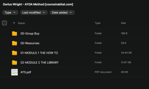 Darius J Wright – The AYDA Method Course