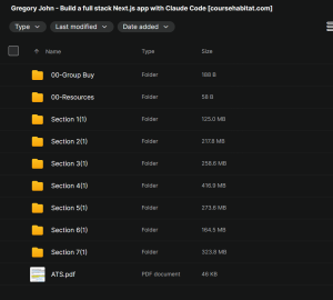 Gregory John – Build a full stack Next.js app with Claude Code