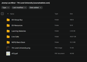Jeremy Lee Miner – 7th Level University