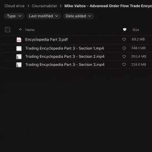 Mike Valtos – Advanced Order Flow Trade Encyclopedia Part 3