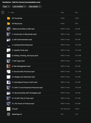 TechSeries – Defi Pro Course