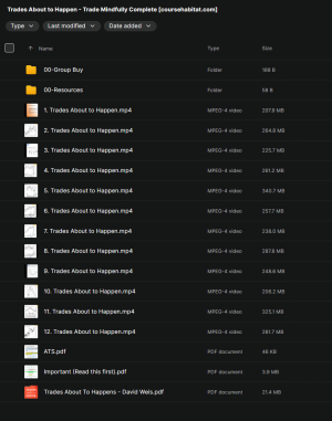 Trade Mindfully – Trades About to Happen