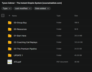 Tyson Zahner – The Instant Empire System