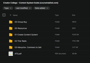 Creator College – Content System Guide