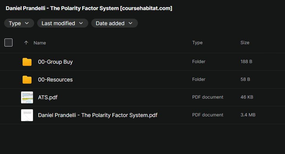Daniel Prandelli – The Polarity Factor System