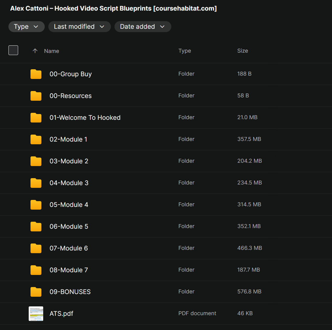 Alex Cattoni – Hooked Video Script Blueprints