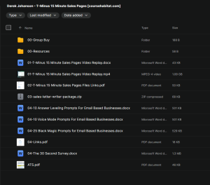 Derek Johanson – T-Minus 15 Minute Sales Pages