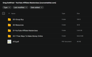 Greg Gottfried – YouTube Affiliate Masterclass
