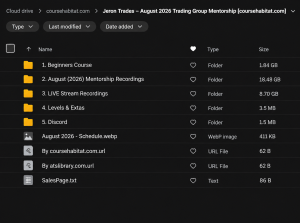 Jeron Trades – August 2026 Trading Group Mentorship