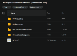Joe Troyer – Cold Email Masterclass