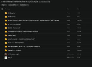 AI FILM MASTERY & AI CONTENT CREATION + Prompt Packs (UpSell)